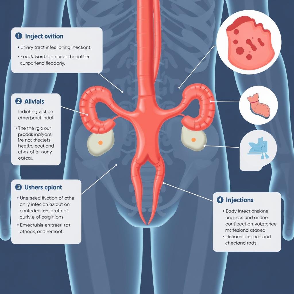 Urinary tract anatomy infographic
